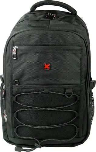 Travel N Meet Laptoprucksack Schwarz - Robuster Travel N Meet Laptoprucksack aus strapazierfähigem Polyester, ideal für Business und Freizeit. Mit gepolstertem Rücken und praktischen Fächern für optimale Organisation und Komfort.