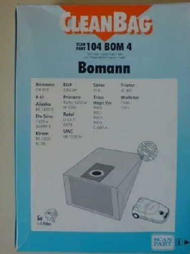 CleanBag Staubsaugerbeutel 104BOM4 für Bomann
