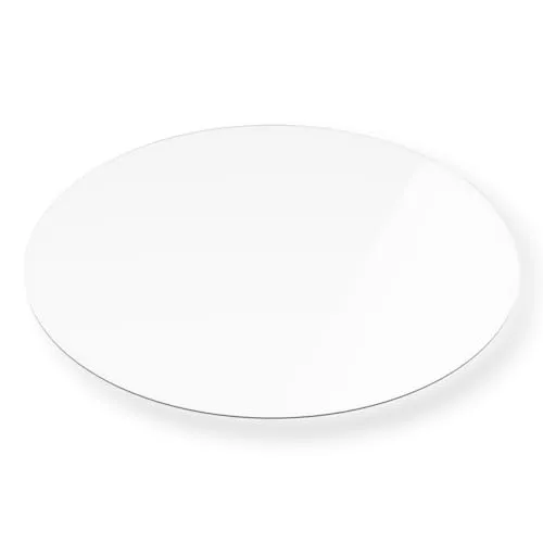 HOOZ Tischplatte aus Glas Ø 80 cm in weiß von Euro Tische
