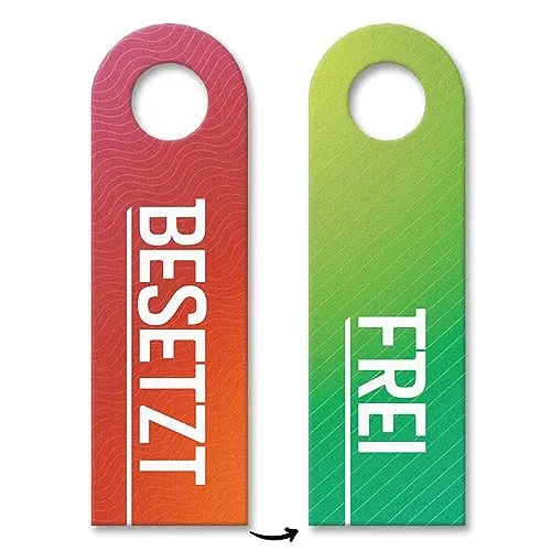 trendaffe - Besetzt oder Frei Türhänger mit Muster Flow WC Klo Toilette Badezimmer Bad Türe