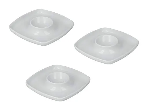 Metaltex 252921000 Eierbecher quadratisch aus Kunststoff im 3er Set/Frühstückszubehör