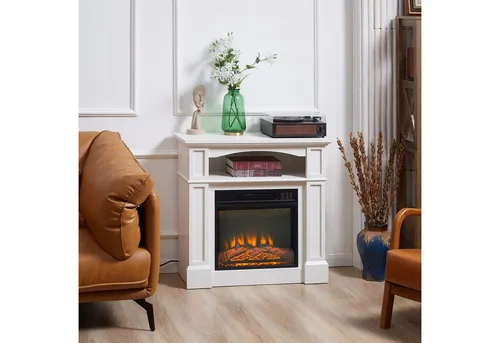 HOMCOM Elektrokamin mit Heizung und 3D LED-Flammeneffekt von HOMCOM