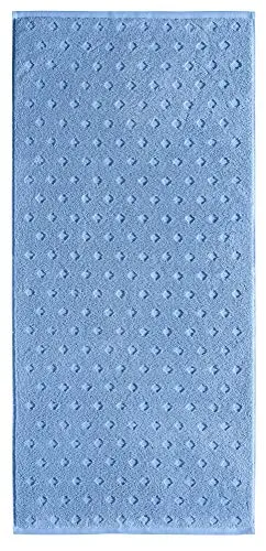 Erwin Müller Walk-Frottier Duschtuch Baden Baden blau Größe 70x140 cm - extra saugstark, schnell trocknend, samtweich, beidseitige Schlaufen