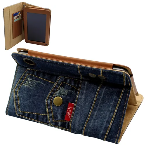 i.onik Tablet Flip Case Jeans Hülle TP7 1000DC 7 Zoll Universal 7