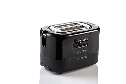 Ariete 159 Toastime Toaster 2 Scheiben mit Zange - Toaster mit 9 Kochstufen und Auftau- sowie Aufwärmfunktion, ideal für knusprige Toasts und Snacks für die ganze Familie.