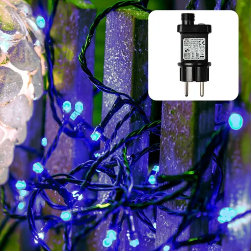 Lichterkette 80 LED blau Outdoor von Hellum