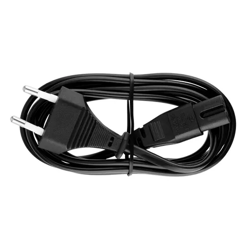 Euro Netzkabel Eurostecker 2 polig Typ C C7 Buchse Doppelbuchse Stromkabel 1,5 m