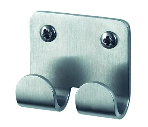 HACEKA IXI Doppelhaken, Edelstahl, gebürstet, 1119915