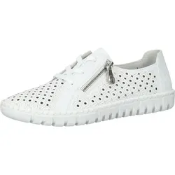 Rieker Slipper Weiß 37 EU - Sneaker im eleganten Weiß, aus hochwertigem Leder, mit bequemer Gummisohle und optimaler Passform für den ganzen Tag.