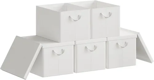 Woltu Aufbewahrungsbox (5 St., Set), mit Deckel, mit Griffen, faltbar