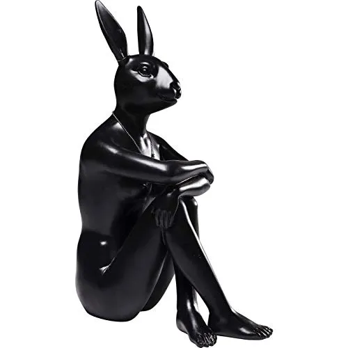 Kare Design Deko Figur Rabbit Gillie Schwarz - Sammlerfigur mit künstlerischem Hasenmotiv, entworfen von Gillie und Marc. Verleiht Ihrer Deko eine außergewöhnliche Note und drückt die Verbundenheit zwischen Tier und Mensch aus.