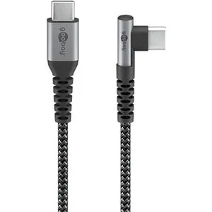 Goobay Ladekabel 64658, grau, 0,5m, USB-C auf USB-C, 60W Schnellladekabel