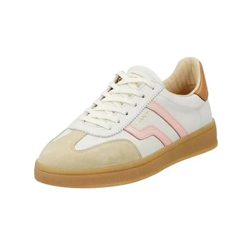 Gant Damen Sneaker Cuzima Offwhite - Elegante Gant Damen Sneaker aus Glatt- und Rauleder in Offwhite mit stilvollen Farbakzenten. Bequemes Lederfutter und herausnehmbares Fußbett für optimalen Tragekomfort.