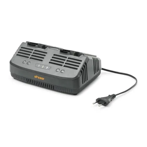 Alpina STIGA Doppelstandard-Ladegerät C 215 D 20 V - Ladegeräte für STIGA 20 V-Akkus, mit zwei Ladeschächten und LED-Anzeige für den Akkustatus, ideal für effektives Laden.