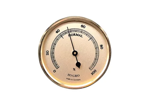 Selva Technik Hygrometer Einbau-Wetterinstrument Ø 85mm, gold Wetterstation
