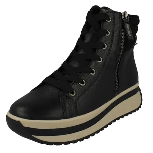 RIEKER Stiefelette Glattleder für Damen, Gr. 40 - Elegante Schnürstiefelette aus feinstem Glattleder mit TR-Sohle und federleichtem EVA-Kern für höchsten Tragekomfort. Ideal für casual Looks und angenehmes Gehen.
