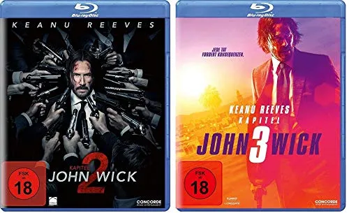 John Wick Kapitel 2 + Kapitel 3 im Set - Deutsche Originalware [2 Blu-rays]