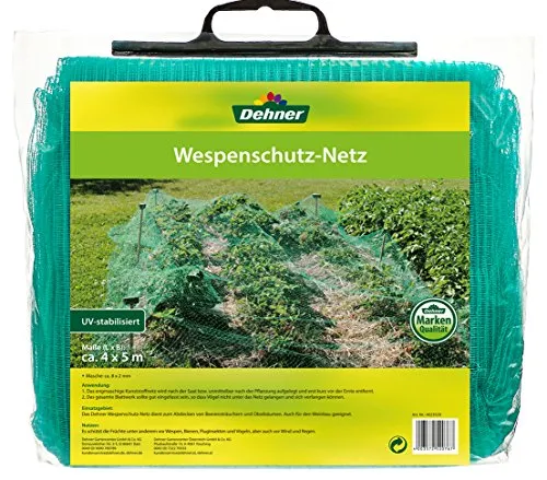 Dehner Wespenschutz-Netz - 5 x 4 m, engmaschig und natürliche Abwehr gegen Wespen und Vögel für Obst und Weinbau