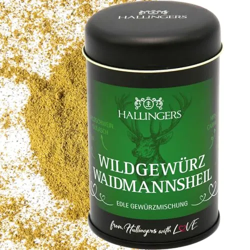 Hallingers Gewürz-Mischung für Reh, Wildschwein & Hirsch - für Jäger zum Kochen von Wildgerichten Waidmann - Made in Germany