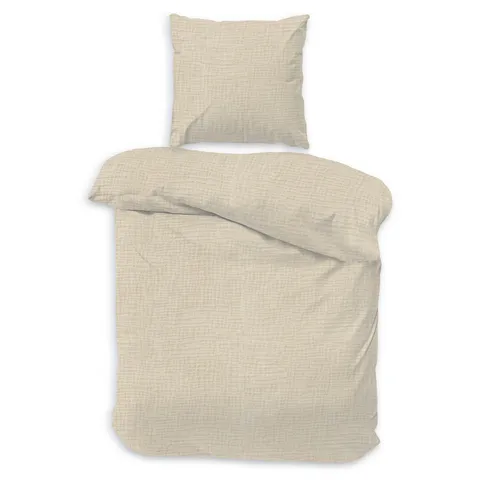 Träumschön Musselin Bettwäsche Set 155x220 & 80x80 Beige - Bettwäsche-Set aus 100% Baumwolle, weich und luftig für erholsamen Schlaf. Pflegeleicht und schadstoffgeprüft nach Öko-Tex Standard 100, ideal für Ihr Wohlfühl-Schlafzimmer.