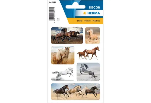 HERMA Sticker Herma Sticker DECOR Tiere Wildpferde 3 Bl