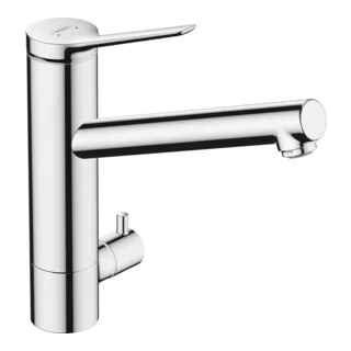 Hansgrohe Spültischmischer 200 Zesis M33 - 74808000 - Küchenarmatur mit Ausziehbrause, zwei Strahlarten und komfortabler Höhe von 150/160 mm für optimale Flexibilität beim Spülen.