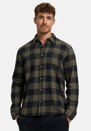Indicode Langarmhemd Herren INGilman in Armygrün, 100 % Baumwolle, Größe XXL - Hochwertiges Langarmhemd für Herren aus 100 % Baumwolle. Atmungsaktiv und ideal für den Alltag. Praktischer Kentkragen und reguläre Passform sorgen für einen lässigen Look.