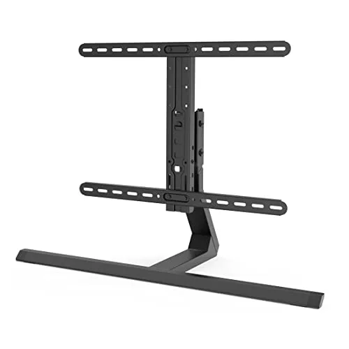 Hama höhenverstellbarer TV-Standfuß für 32-65 Zoll Fernseher - Flexibler TV-Standfuß für Flachbildschirme bis 40 kg, mit neigbarer und schwenkbarer Halterung. Ideal für modernes Wohnen mit eleganter Kabelführung und sicherem Stand.
