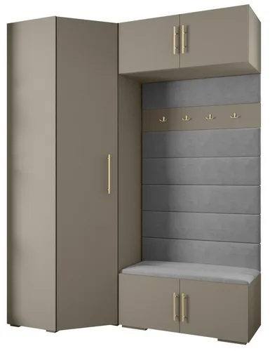 ABIKS MÖBEL Kompaktgarderobe INOVA 3 SATZ 21 – Möbelset mit Kleiderstange und Regalen - Praktische Kompaktgarderobe für jeden Raum. Das elegante Design bietet Platz für Kleidung und persönliche Gegenstände. Robuste Materialien garantieren Langlebigkeit. Einfache Montage für schnellen Einsatz und stilvolle Ordnung.