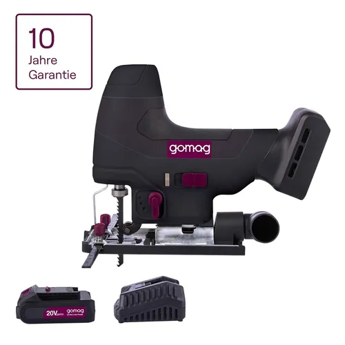 Gomag Akku-Stichsäge GO-STS254BL 20V  Sägehub 25,4mm 2,0 Ah Starterkit