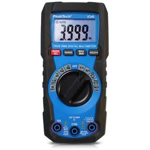 PEAKTECH 1041 - Digital Multimeter mit TRMS und Auto-Range - Multimeter für Elektrohandwerk mit TrueRMS-Übertragung, automatischer Bereichswahl und integriertem Batterietester. Ideal für präzise Messungen bis 600 V.