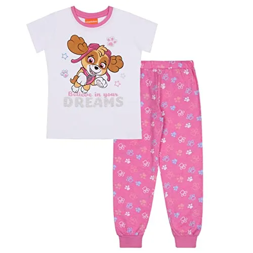 PAW Patrol Skye,Kurzarm-Pyjama für Mädchen, Baumwoll-Pyjama 7-8 Jahre