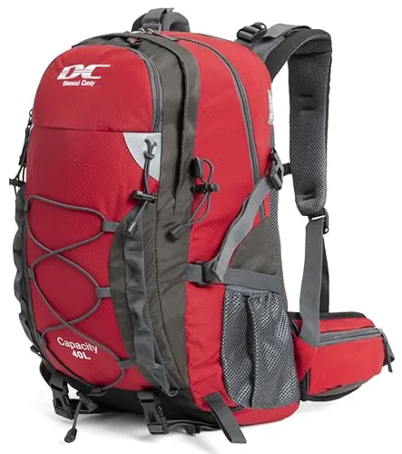 DCmount Wanderrucksack 40l Damen Herren Rucksack Wasserdicht Reiserucksack mit Regenschutz