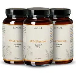 Erdling MSM Premium mit OptiMSM® - Organischer Schwefel MSM 3x120 Stück