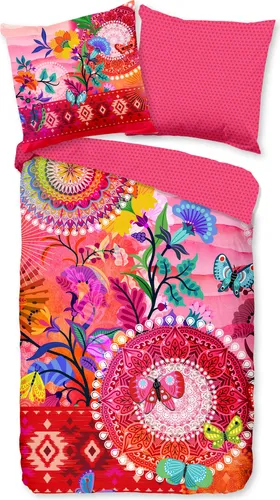 hip Bettwäsche-Set Giselah, 2-teilig - Bettwäsche-Set aus 100% Baumwolle-Satin, mit buntem Druckdesign und Hotelverschluss, ideal für einen stylischen Schlafbereich.