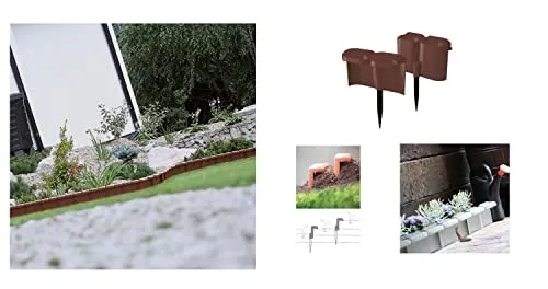 Empalizada de jardín Schnecke, Maße (mm) 1900 x 78 x 116, Farbe Marron