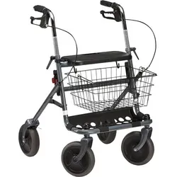 Rollator FAKTO+ mit Tablett, Korb und Stockhalter