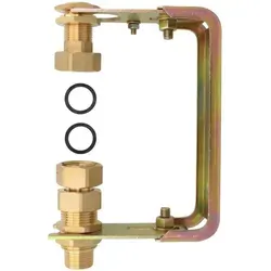 Schlösser Kaltwasserzähler Wasserzähler-Bügel 3/4 Zoll - Sanitärinstallation, verzinkte Wandhalterung aus robustem Messing für langlebige Nutzung, inklusive Schrauben und Dübel für einfache Montage.
