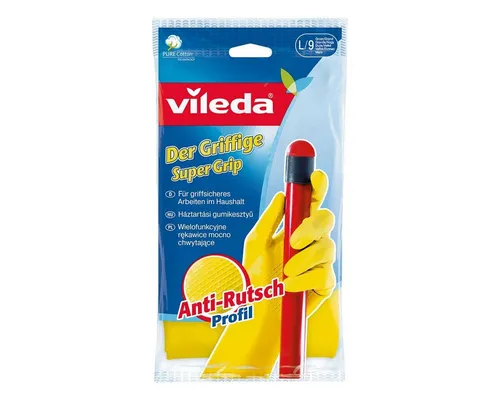 Vileda Latexhandschuhe Der Griffige mit Noppenprofil, 1 Paar