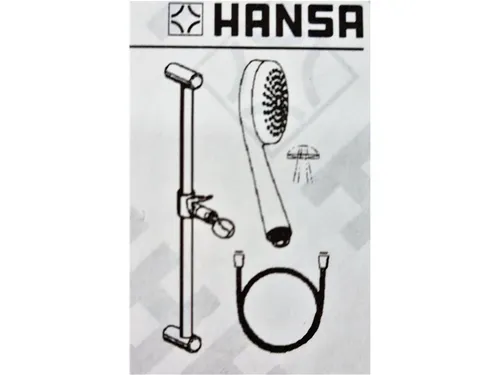 Hansa 04000170 Wandstangenset Hansamedijet 0400 mit Hansajetclean-Technik verchr