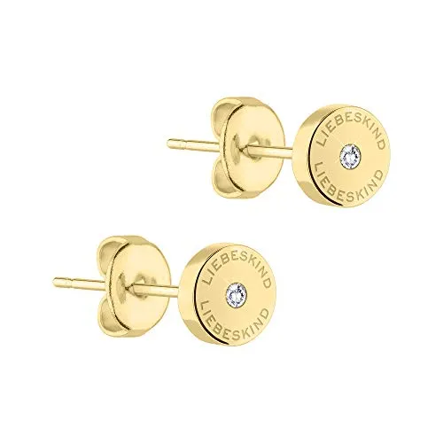 Liebeskind Berlin Schmuck Ohrstecker - Gold - Ohrringe für Damen mit schlichten Zirkoniasteinen, zeitloses Design in exklusiver LIEBESKIND Qualität, ideal als Geschenk für jeden Anlass.
