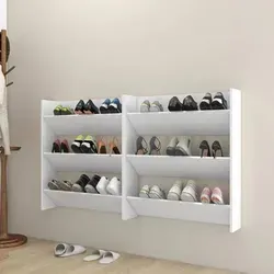 vidaXL Wand-Schuhschränke 2 Stk. Weiß 80x18x90 cm - Praktisches Wand-Schuhschrank-Set für ordentliche Stauraum-Lösungen! Mit 3 Kippböden für eine übersichtliche Aufbewahrung Ihrer Schuhe und Stiefel. Ideal für einen aufgeräumten Eingang und einfache Reinigung.