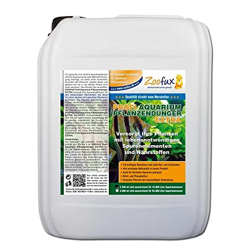 ZOOFUX Profi Aquarium Pflanzendünger EXTRA (GRATIS Lieferung in DE - Versorgt Pflanzen mit lebensnotwendigen Spurenelementen und Nährstoffen für EIN kräftiges Wachstum), Inhalt:2.5 Liter