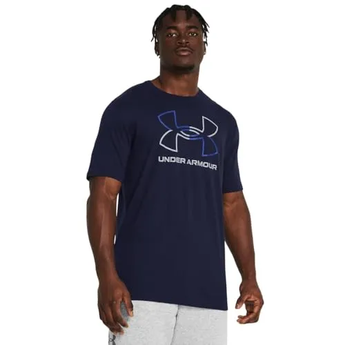 Under Armour GL Foundation Update SS T-Shirt - Midnight Navy/Royal Mod Gray XL - Herren Laufshirt aus superweichem Baumwollmix, leicht und schnelltrocknend für optimalen Tragekomfort beim Sport.