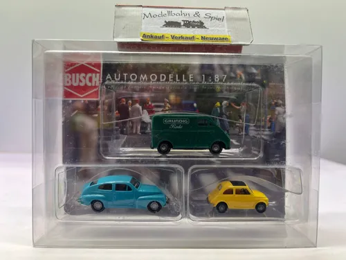 Busch 1601 Spur H0 1/87 Set mit 3 Modellautos