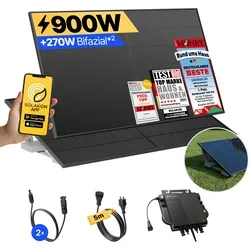 Balkonkraftwerk 900W/800W Solaranlage