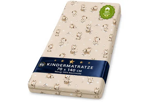 Matratze Kinderbett 70x140 cm – Atmungsaktive Kindermatratze für Baby- und Reisebetten