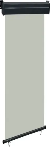The Living Store Balkon-Seitenmarkise 65x250 cm Grau