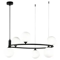 Maytoni Pendelleuchte, Schwarz & Weiß, Metall & Glas - Moderne Pendelleuchte, beliebig kürzbar und sorgt für gleichmäßige Lichtverteilung – ideal für stilvolle Innenräume.