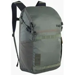 EVOC Travel Backpack 22 dark olive - Der perfekte Rucksack für Alltag und Reisen - Daypacks und Businessrucksäcke mit 22 Litern Volumen, elastischen Seitentaschen und gepolstertem Laptopfach für optimalen Schutz und Komfort.